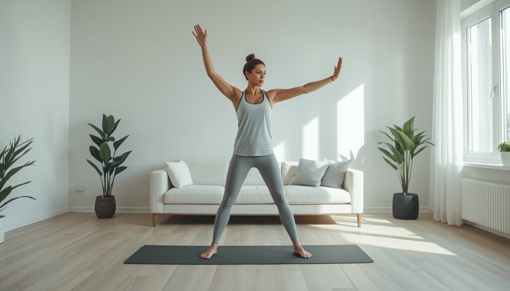 Warm-up exercises before a home workout